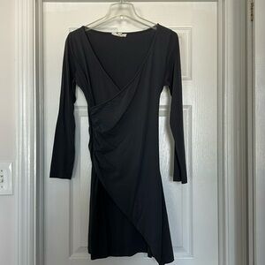 Grey new without tags faux wrap deck v neck